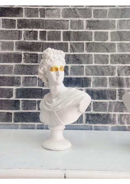 Apollo Büst Heykel, Dekoratif Obje, Hediyelik, Süs Eşyası