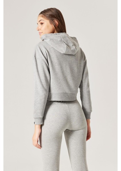 Kadın Kapüşonlu Sweatshirt F018-GR