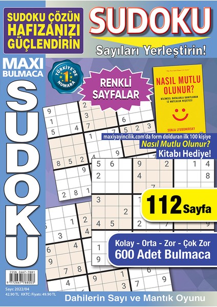 Bulmaca Sudoku 2022/04