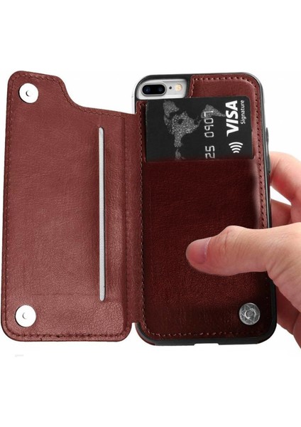 Iphone 8 Plus Uyumlu Kılıf Kartlıklı Cüzdanlı Akıllı Lüx Kılıf Darbe Dayanıklı Cüzdanlı Kılıf fiyatları