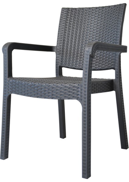 Troya Antrasit Rattan Desenli Koltuk 6'lı Set fiyatları