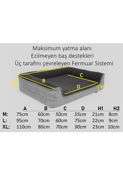Premium Sofa Blok Sungerli Alezli Fermuarlı Yıkanabilir Köpek Yatağı indirimleri