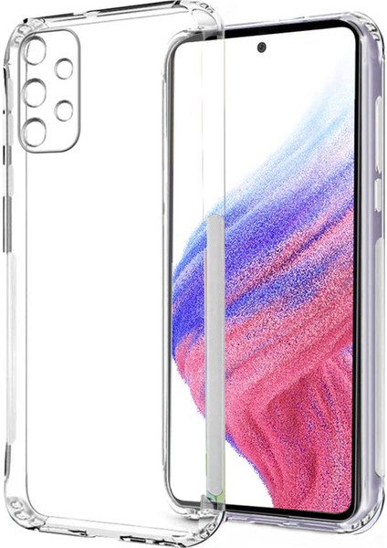 Samsung Galaxy A73 Kılıf Şeffaf 3D Kamera Lens Korumalı Tıpalı Silikon