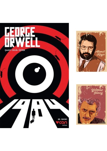 1984 - George Orwell Roman Seti- Can Yayınları - Yılmaz Güney Ahmet Kaya not defterli