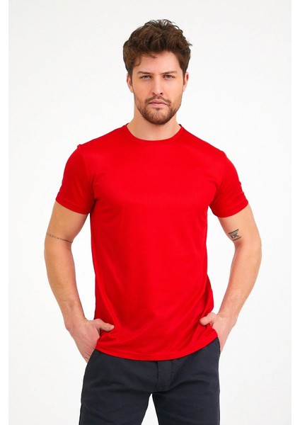 Unisex Kırmızı Termal Basic Tshirt