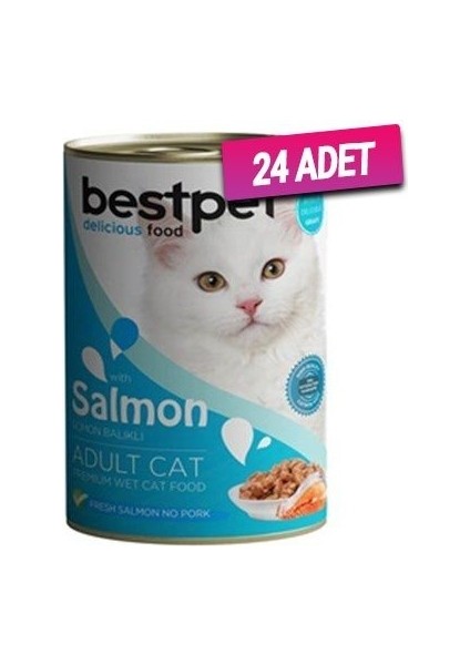 Somonlu Jöleli Yetişkin Kedi Konservesi 400 gr - 24 Adet
