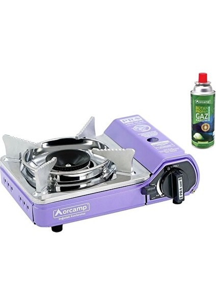 Tekli Mini Portatif Ocak Plastik Çantalı + 1 Adet 227 Ggram Kartuş Gaz
