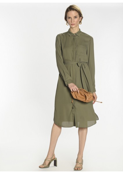 Haki Kadın Elbise PFKSS22EL0067