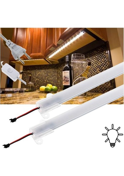 Superb Şerit LED Opak Beyaz Işık 50 cm 220V Fişli