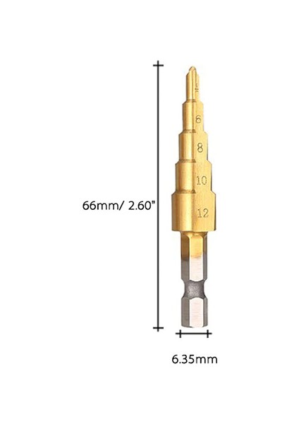 Metal Alüminyum Ahşap Plastik Kademeli Matkap Ucu 6-52 mm