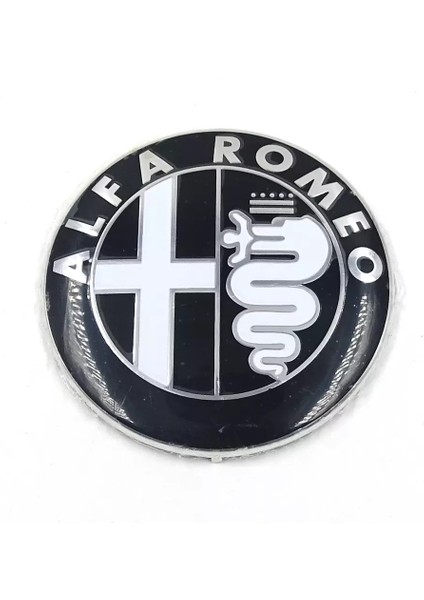 Ik Tuning Romeo Ön Arka Logo Stıcker 74 mm 1 Adet (Siyah-Gümüş)