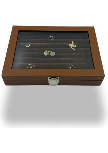 Richbox Yüzük Kol Düğmesi Broş Takı Kutusu Taba 18X24 modelleri