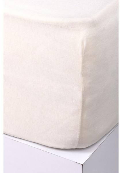 Ataca Tekstil Penye 100x200 Cm Pamuklu Lastikli Çarşaf Krem
