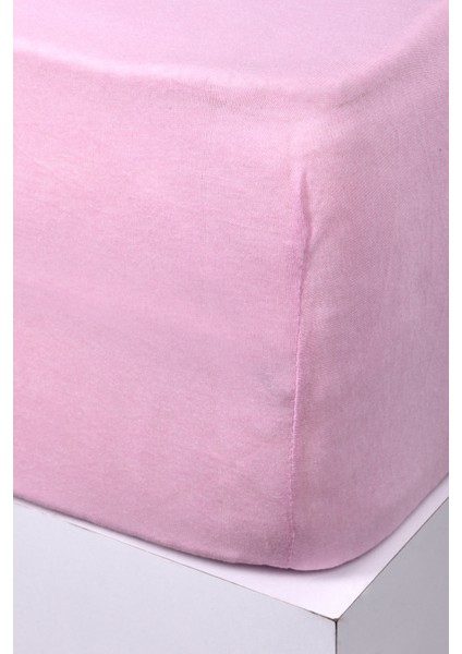 Ataca Tekstil Penye 100x200 Cm Pamuklu Lastikli Çarşaf Pembe