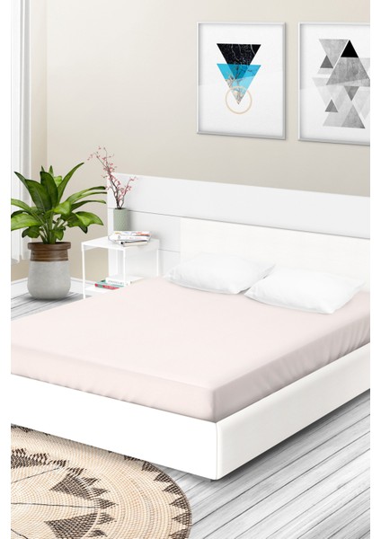 Ataca Tekstil Penye 180x200 Cm Pamuklu Lastikli Çarşaf Krem