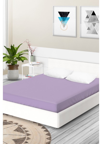 Ataca Tekstil Penye 100x200 Cm Pamuklu Lastikli Çarşaf Mor