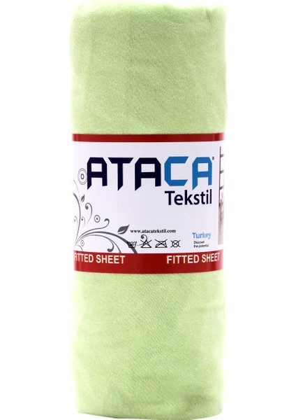 Ataca Tekstil Penye 100x200 Cm Pamuklu Lastikli Çarşaf Yeşil