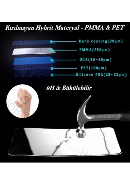 Samsung Galaxy A51 Nano Seramik 9d Ekran Koruyucu Extra Darbe Emici Ultra Koruma Tam Kaplar