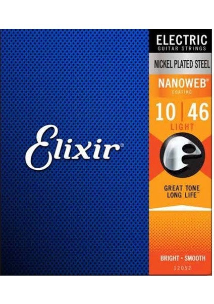 Elixir 12052 Nanoweb Light Elektro Gitar Teli (10-46)