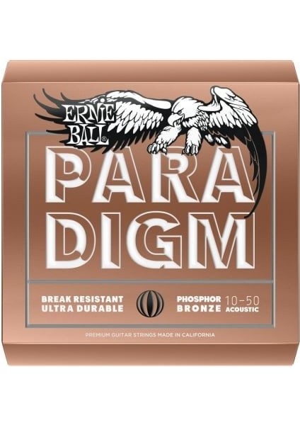 Ernıe Ball P02080 Paradigm Ekstra Light Fosfor Bronz 10-50 Akustik Gitar Tel Seti