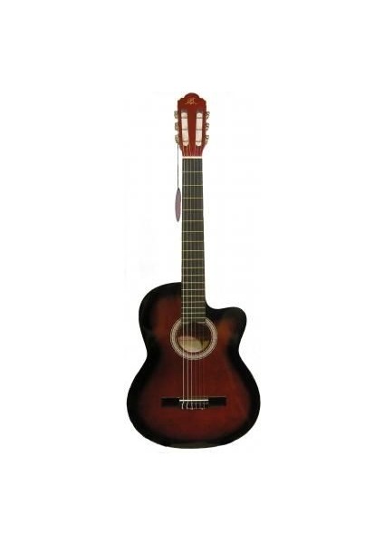 Barcelona Lc 3900 Crds Cutaway Kırmızı Sunburst Klasik Gitar