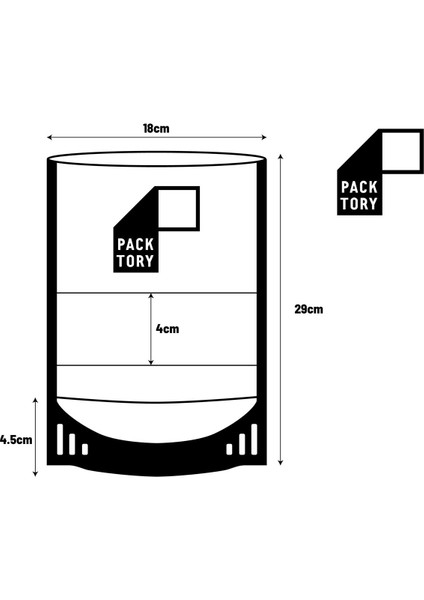 Pencereli Kraft Kilitli Doypack Ambalaj 18 x 29 + 4,5 cm. 750 gr. - 50 Adet