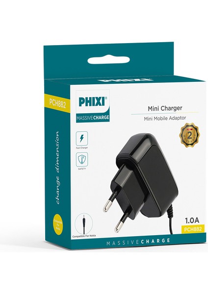 Massive PCH882 1.0A Ince Uçlu Mini Mobile Şarj Cihazı fiyatları