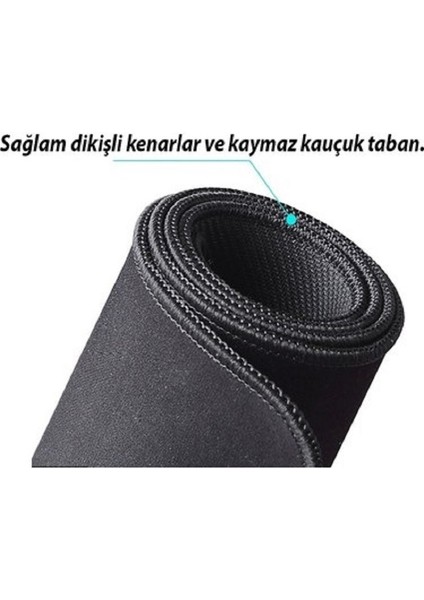 Siyah Renk Oyuncu Gamer Oyuncu Klavye ve Mause Pad Kaydırmaz Altlık Dikişli 70X30CM modelleri