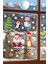 Noel Baba Geyik Kardan Adam ve Kış Temalı Duvar Pencere Sticker 2