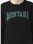 Bisiklet Yaka Baskılı Siyah Kadın Sweatshirt Monısa 5