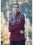 Boğazlı Etnik Desenli Peluş Sweatshirt Bordo 2