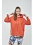 Kapüşonlu Içi Şardonlu Kadın Sweatshirt 1