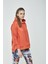 Kapüşonlu Içi Şardonlu Kadın Sweatshirt 3