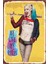 Harley Quinn Benin Hayatım Benim Kurallarım Retro Ahşap Poster 1