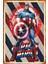 Captain America Süper Kahramanlar Retro Ahşap Poster 1