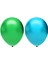 100 Adet Metalik Balon (Koyu Yeşil - Açık Mavi-Karışık)- Helyum Gazı Uyumludur.-Dogum Günü Parti Balon 1