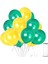 75 Adet Metalik Balon (Koyu Yeşil - Sarı )- Helyum Gazı Uyumludur.-5 Metre Balon Zıncırı Hediye 1