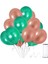 10 Adet Metalik Balon (Koyu Yeşil - Rose Gold )- Helyum Gazı Uyumludur.-Dogum Günü Parti Balonları 1