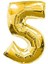 5 Yaş Rakam Folyo Balon 76 cm 32 Inç -Gold(Altın) Renk Folyo Balon 1
