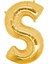 S Harfi Altın (Gold) Renk Folyo Balon-40 Santim -Harf Isim Folyo Balon 1