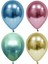 5 Adet Mavi Pembe Yeşil Gold(Altın) Krom (Aynalı ) Balon - Balonlar Helyum Uyumludur. 1
