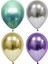5 Adet Yeşil Mor Gümüş Altın Krom (Aynalı ) Balon - Balonlar Helyum Uyumludur. 1