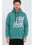 Kapüşonlu Kanguru Cepli Baskılı Sweatshirt 1