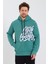 Kapüşonlu Kanguru Cepli Baskılı Sweatshirt 4