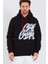 Amazing Crash  Kapüşonlu Kanguru Cepli Baskılı Sweatshirt 1