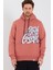 Kapüşonlu Kanguru Cepli Baskılı Sweatshirt 1