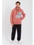 Kapüşonlu Kanguru Cepli Baskılı Sweatshirt 3