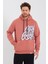 Kapüşonlu Kanguru Cepli Baskılı Sweatshirt 4