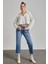 Kadın Mavi Yüksek Bel Pis Paça Loose Straight Jean 5