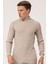 Erkek Balıkçı Yaka Slim Fit Fitilli Triko Kazak 6091288 Bej 1